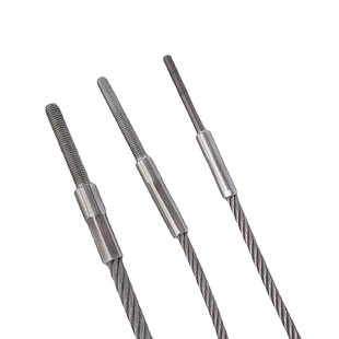 钢丝绳压接头索具拉紧器不锈钢镀锌压制钢丝螺纹接头绳配件定制