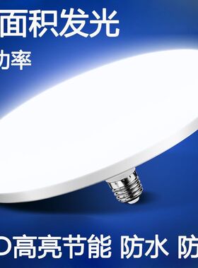 LED飞碟灯家用照明灯省电护眼白光节能灯E27螺口高亮防水防虫吊灯