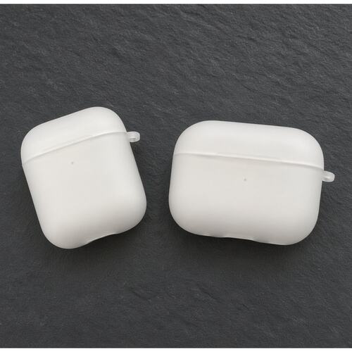 苹果AirPods保护套白色适用airpods1/2/3/4/5/pro/pro2/pro3简约磨砂白耳机壳耳机保护套全包保护新款半透明