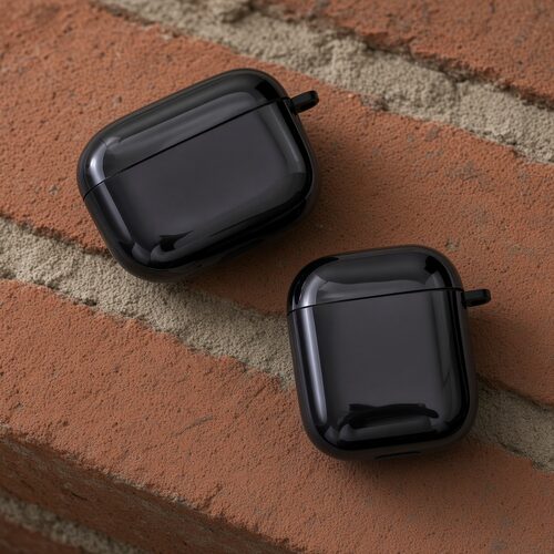 亮面保护套黑色亮面保护套适用airpods1/2/3/4/pro/pro2/pro3苹果AirPods保护套耐磨纯色保护壳全包轻薄保护