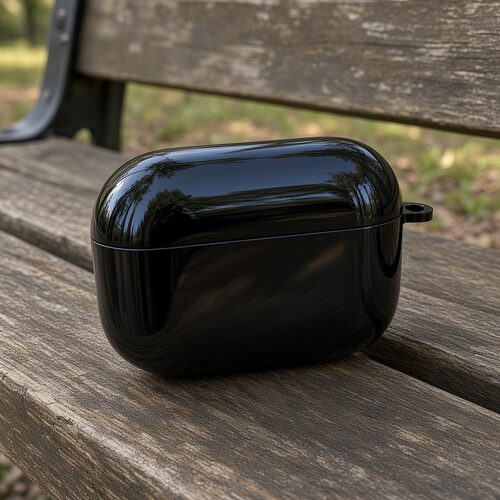 全包保护亮黑耳机壳适用airpods1/2/3/4/pro/pro2/pro3苹果AirPods保护套防磕碰新款亮面保护套耳机保护套