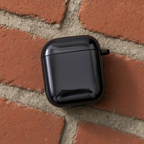 轻薄保护壳纯黑耳机保护壳适用airpods1/2/3/4/pro/pro2/pro3苹果AirPods保护套透明防刮保护充电盒保护套