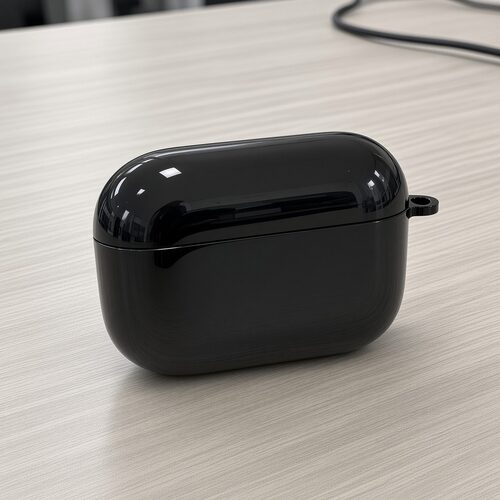 防刮保护套黑色亮面保护套适用airpods1/2/3/4/pro/pro2/pro3苹果AirPods保护套轻薄保护防摔防尘耳机保护套
