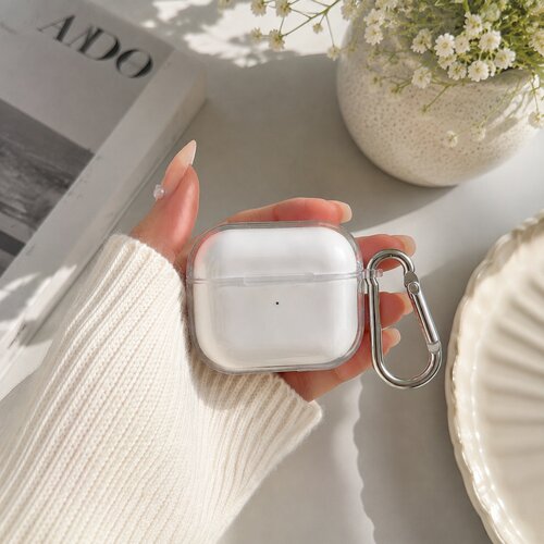 简约透明耳机壳适用airpods1/2/3/4/pro/pro2/pro3苹果AirPods保护套防尘保护全包保护高清透明防刮轻薄