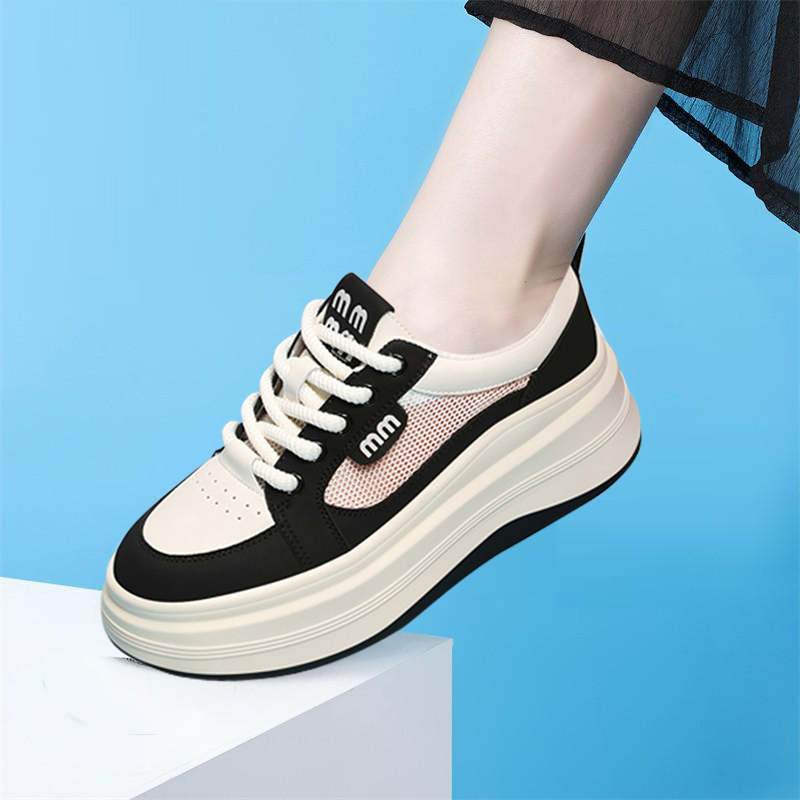 【官网】秋款女子真皮增高小白鞋