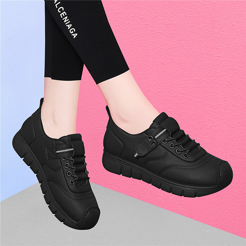 女子秋冬新款真皮软皮妈妈运动鞋平底防滑健身休闲鞋旅游舒适女鞋,女鞋,时尚休闲鞋,淘宝优惠券,粉丝福利购,淘宝优惠卷