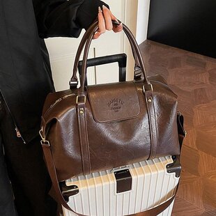 大容量皮质手提包女轻便旅行包健身包便携收纳包