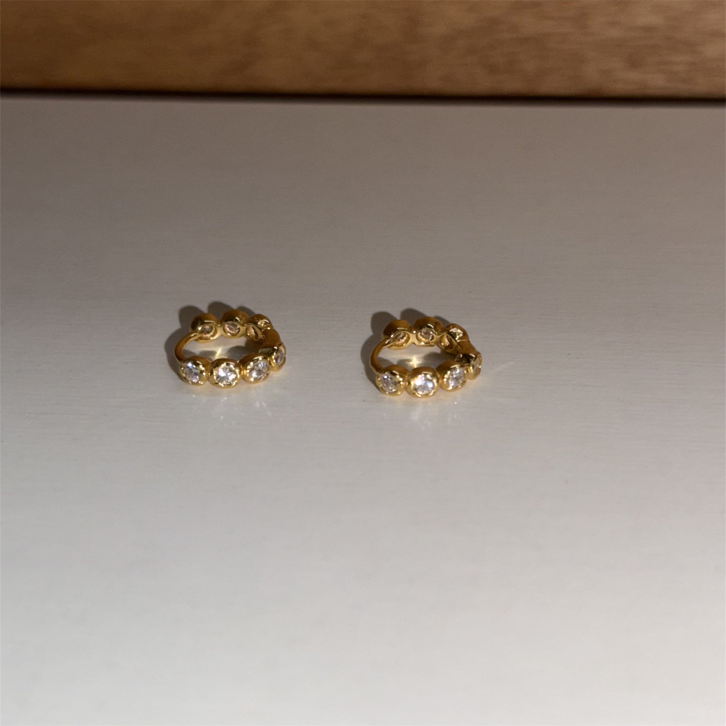 minicyberS925纯银镀金耳钉极简