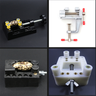 小型桌钳铝合金核桃夹平口钳橄榄菩提佛珠雕刻夹具 DIY迷你台虎钳