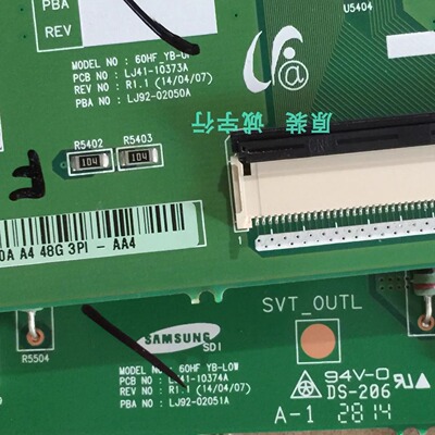 三星PA60H5000AJ缓冲板LJ41-10373A/10374A LJ92-02050一对价