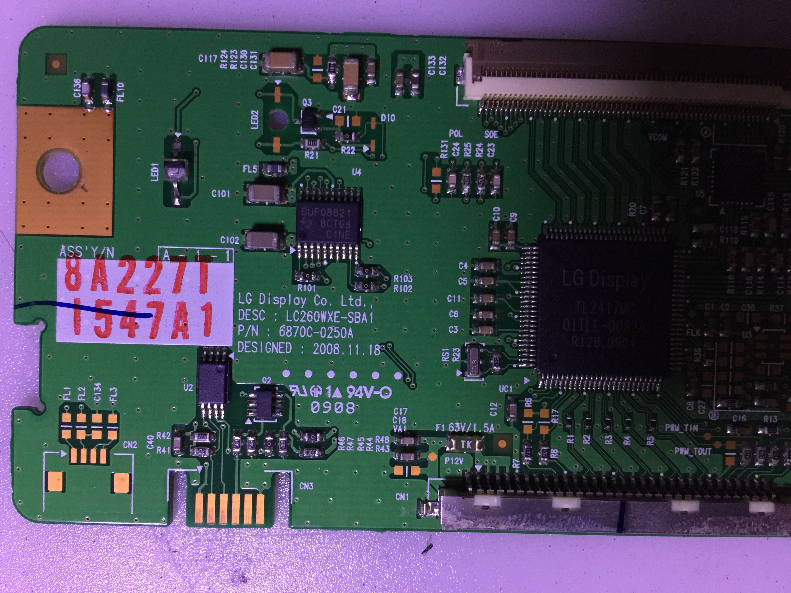康佳LC26GS80C逻辑板6870C-0250A 用于LC260WXE