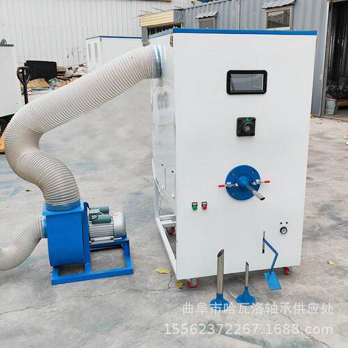 口小型玩具充棉机 PP棉短纤维棉开棉机 双口座椅坐垫冲棉机