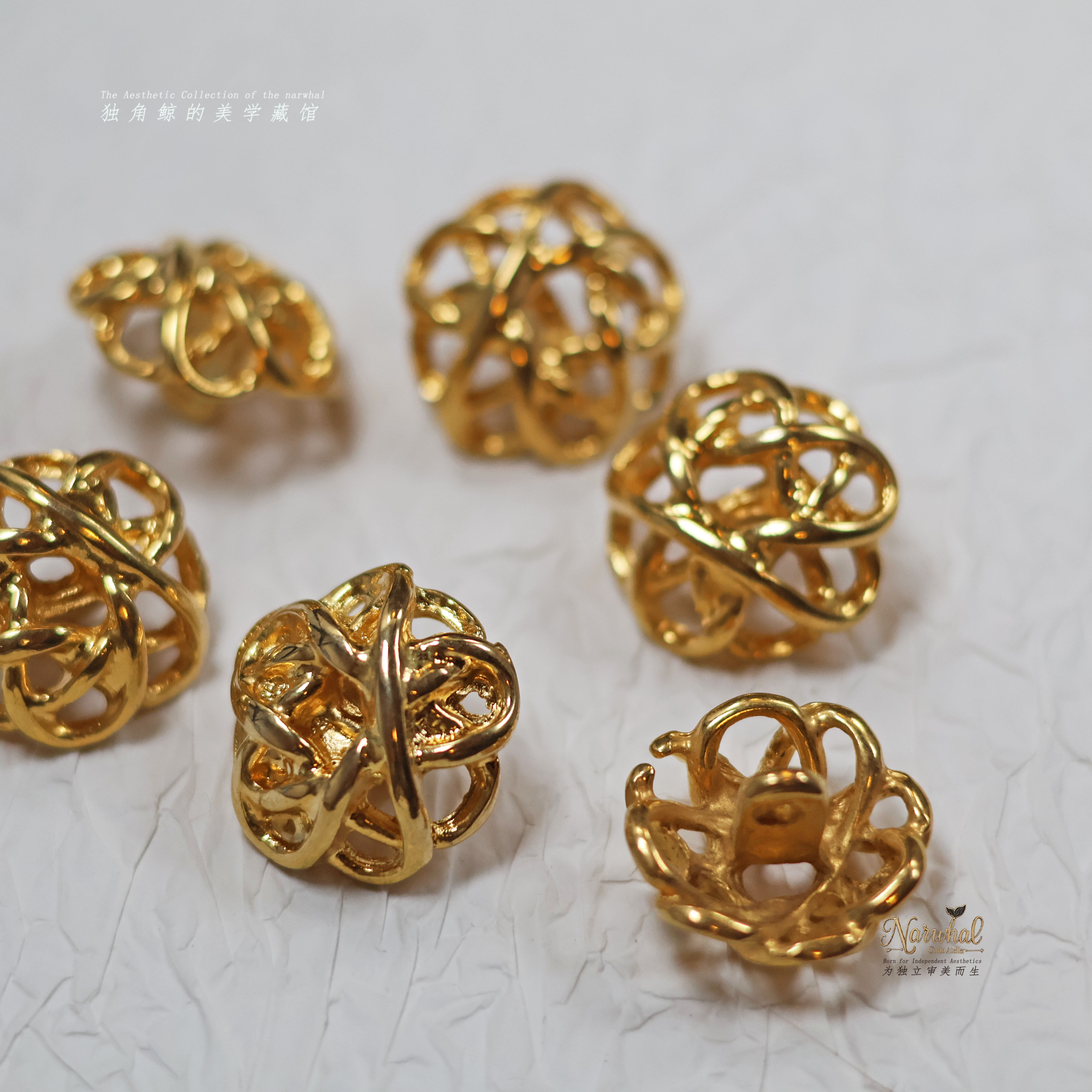 #线织艺术# 法产vintage金属艺术纽扣 22&26mm匠人手工焊接拉花,纺织面料/辅料/配套,服装纽扣,淘宝优惠券,粉丝福利购,淘宝优惠卷