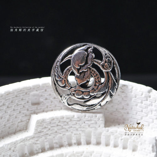 #古藤莳语# 西德vintage金属纽扣 18-23mm新艺术运动时期风格花卉