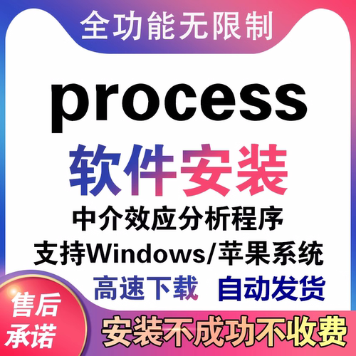 process软件安装包中介效应分析process插件支持win/mac远程安装