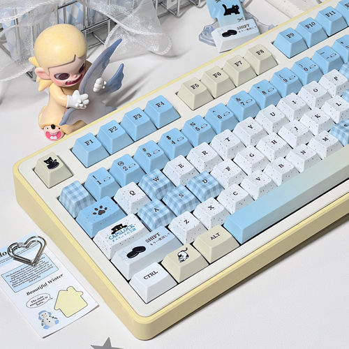 黑白圆舞曲键帽原厂高度1.7加厚素材五面热升华工艺客制化键盘