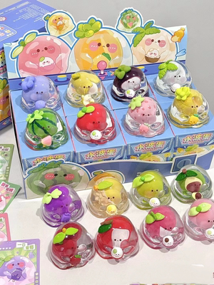 正版新品水波蛋果缤纷水果系列盲盒手办可爱摆件可爱公仔女生礼物