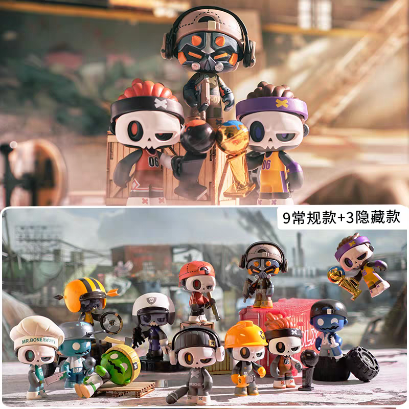 模言文化Mr.Bone骨头先生JUNIOR系列JR潮玩盲盒可摆动公仔玩具
