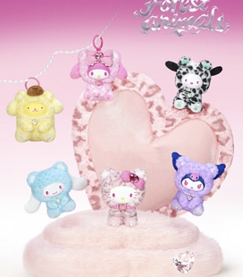 正版三丽鸥森动系列搪胶毛绒盲盒摆件手办礼物可爱潮流玩具公仔女