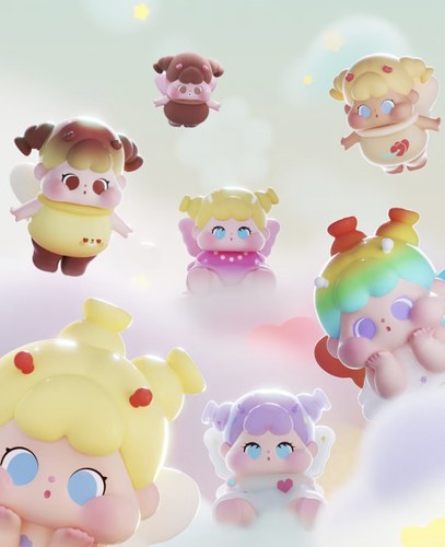 新品qoqo花福黛系列萌粒盲盒可爱公仔摆件手办潮流玩具送礼物女生