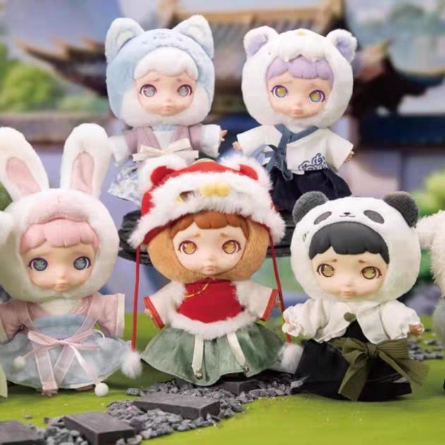 正版 LAURA劳拉九州灵兽毛绒盲盒手办可爱搪胶挂件公仔潮玩具礼物