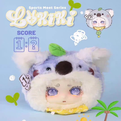 Lokiki洛奇奇运动会毛绒盲盒搪胶脸玩偶公仔手办挂件职场动物加大