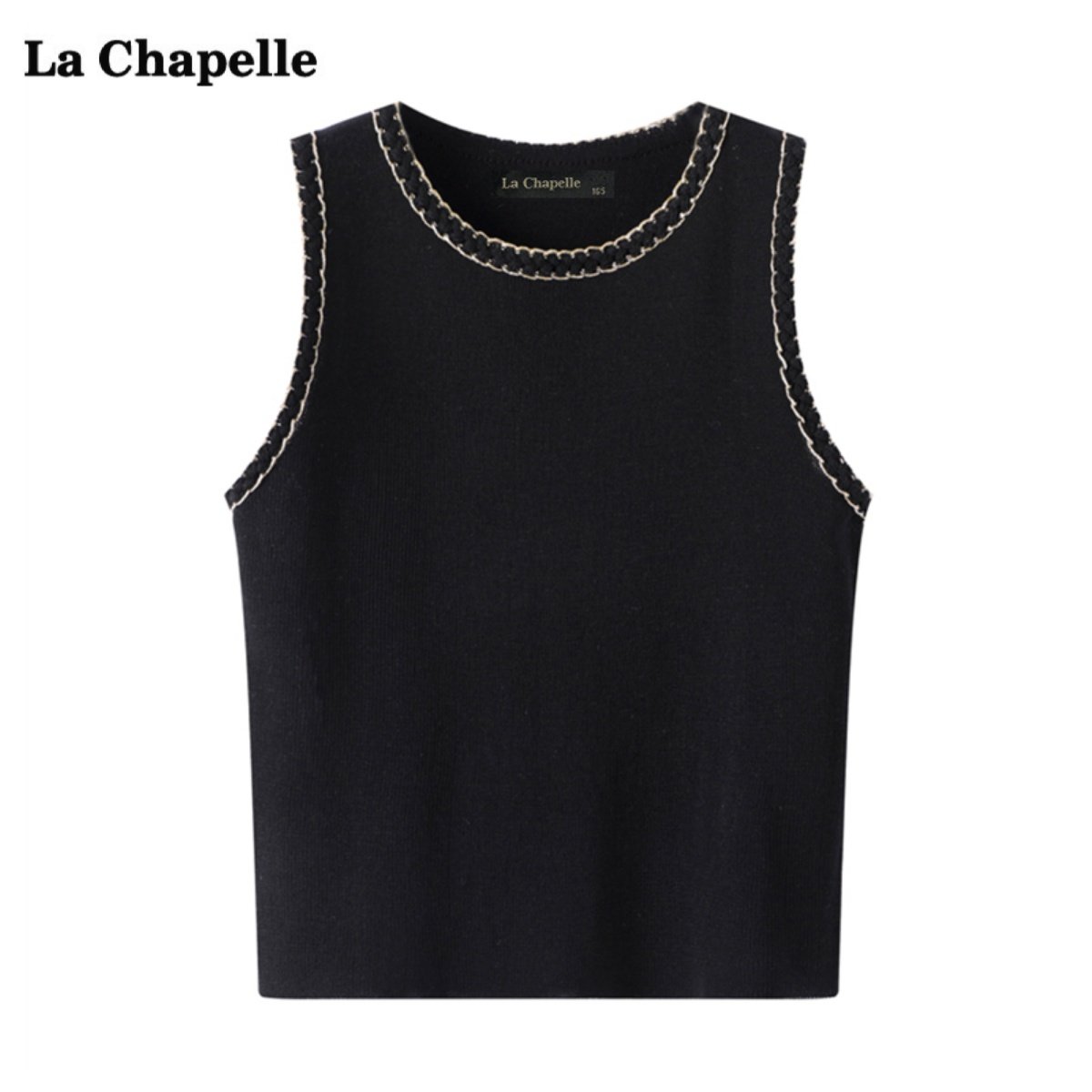 拉夏贝尔/La Chapelle夏新款条纹吊带针织背心女内搭无袖打底上衣属于什么档次？