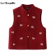 Chapelle新中式 小马刺绣马甲女春季 拉夏贝尔 新款 叠穿背心上衣