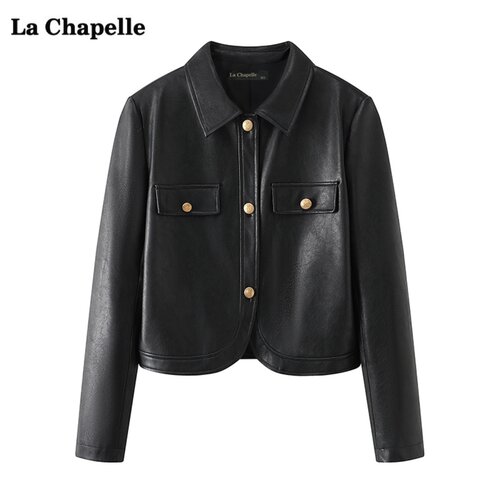 拉夏贝尔LaChapelle皮衣外套女