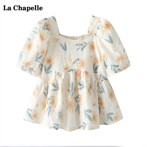拉夏贝尔LaChapelle碎花衬衫上衣