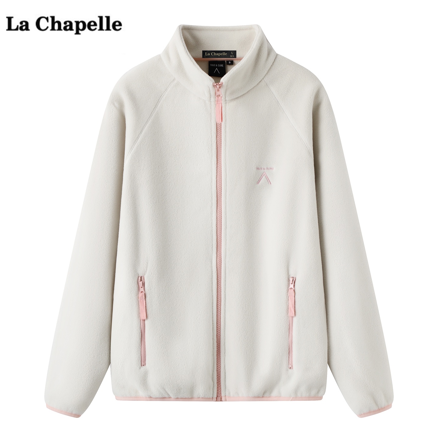 拉夏贝尔/La Chapelle户外运动摇粒绒外套女秋冬新款宽松抓绒上衣