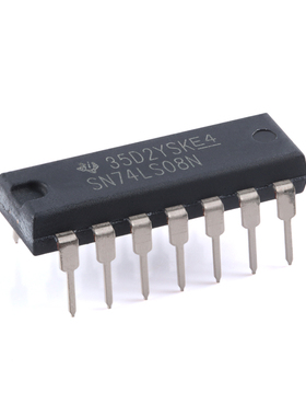 原装SN74LS08N PDIP-14 4通道 双输入  驱动强度双极与门 芯片
