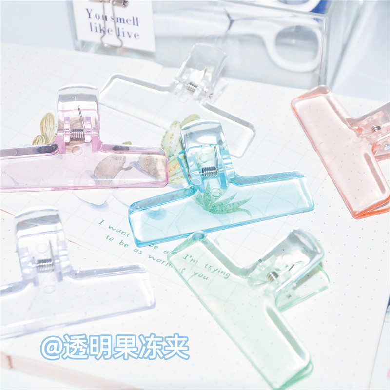 透明亚克力迷你长尾夹办公