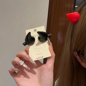 暗黑系甜美恶魔角3D打印发夹