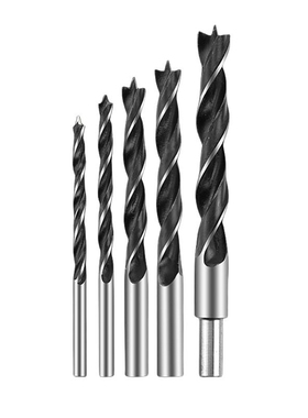 木工钻头打孔三尖开孔器木头清边麻花钻手电钻专用木板塑料3-18mm