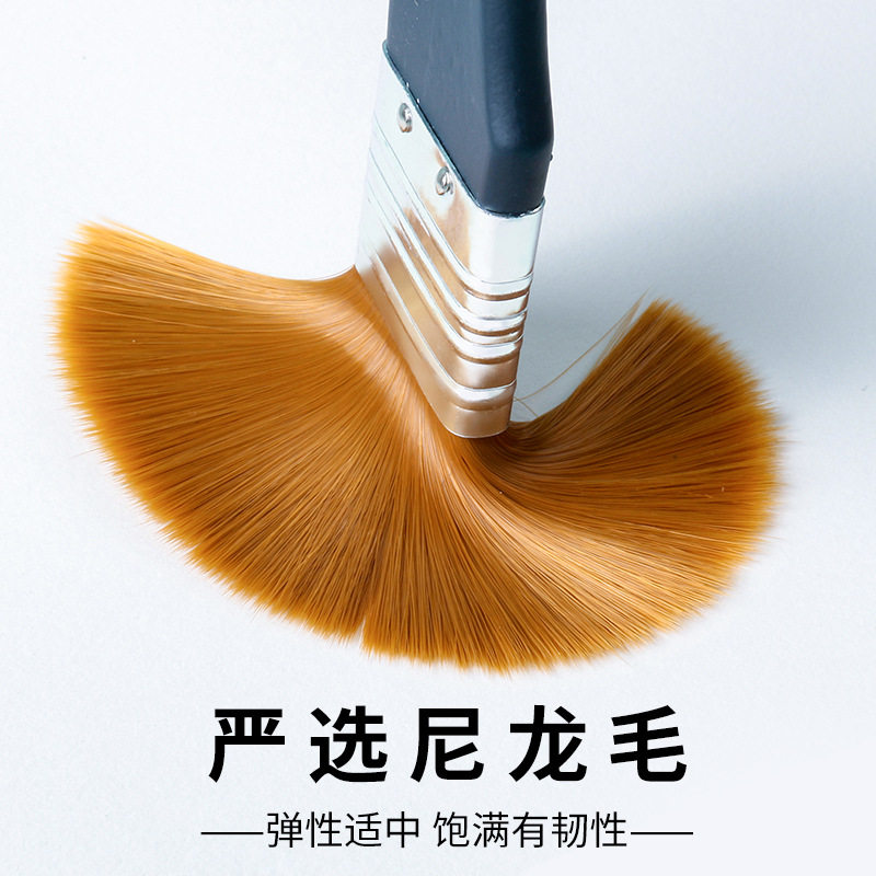 尼龙板刷水粉丙烯油画刷子美术手