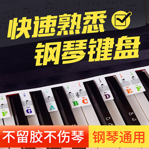 钢琴键盘贴纸电钢琴电子琴键
