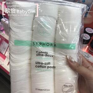 Sephora丝芙兰 柔肤化妆棉225片卸妆棉 优质纯棉 双面设计 新品