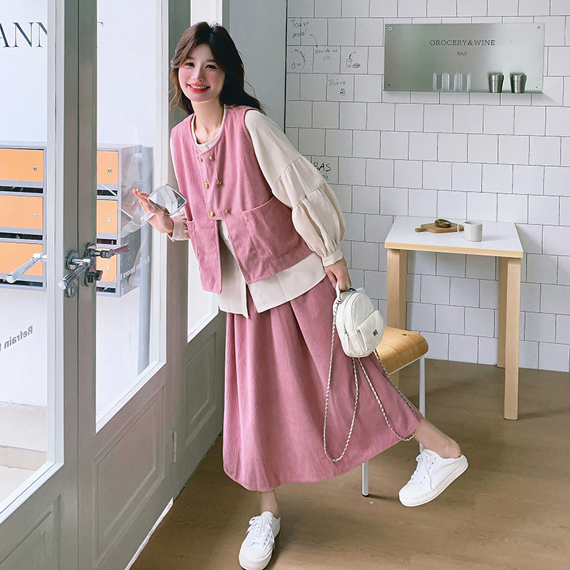 【档口】粉色三件套C155-6018-P150控228,女装套装/套裙,2C155