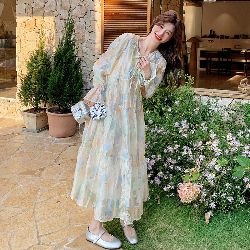 【档口】数据好琉璃碎花连衣裙C155-6066-P135控198,女装套装/套裙,2C155