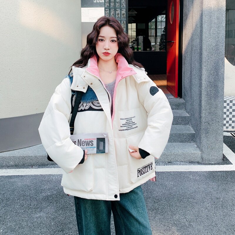 【大货】牛仔拼接工装羽绒服50绒C155-960-P305控458,女装套装/套裙,2C155