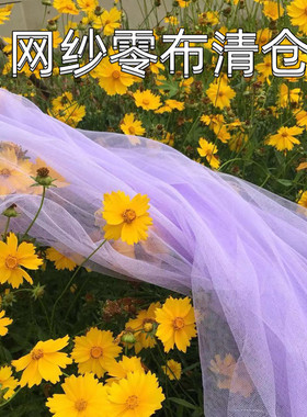 清仓布料蚊帐网纱白色多色窗纱门帘加密小眼防蚊透气装饰柔软网纱