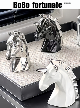 轻奢电镀独角兽收纳架家居装饰好物玄关钥匙眼睛置物架精致生日礼