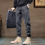 K6650加绒-p60冬季新款男生加绒加厚休闲裤男士修身小脚裤束脚裤，男装休闲裤，星座224-3