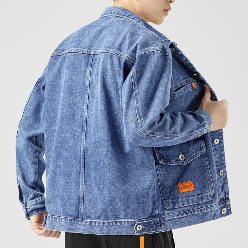 现货JK150-P60牛仔外套春秋季新款男士韩版潮流外套牛仔夹克上衣,男装夹克,星座224-3