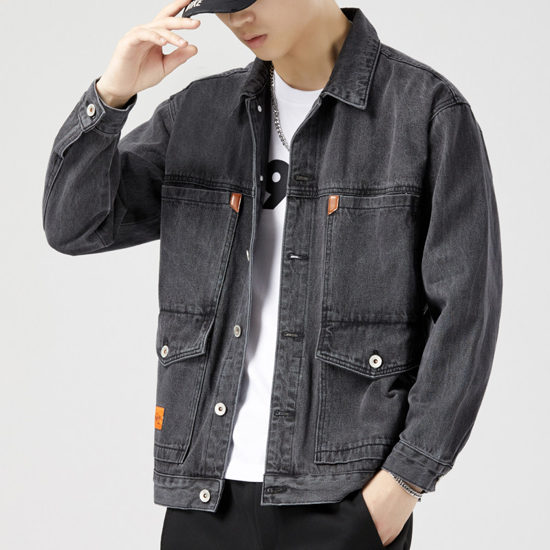 现货JK150-P60牛仔外套春秋季新款男士韩版潮流外套牛仔夹克上衣,男装夹克,星座224-3