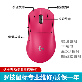 修鼠标维修双击断触换微动编码器GPW/G304/G402/G502/G102/G903