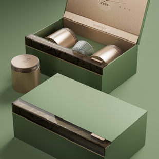 新款大师作茶叶包装空礼盒绿茶红茶普洱茶六堡茶茶叶螺旋密封罐