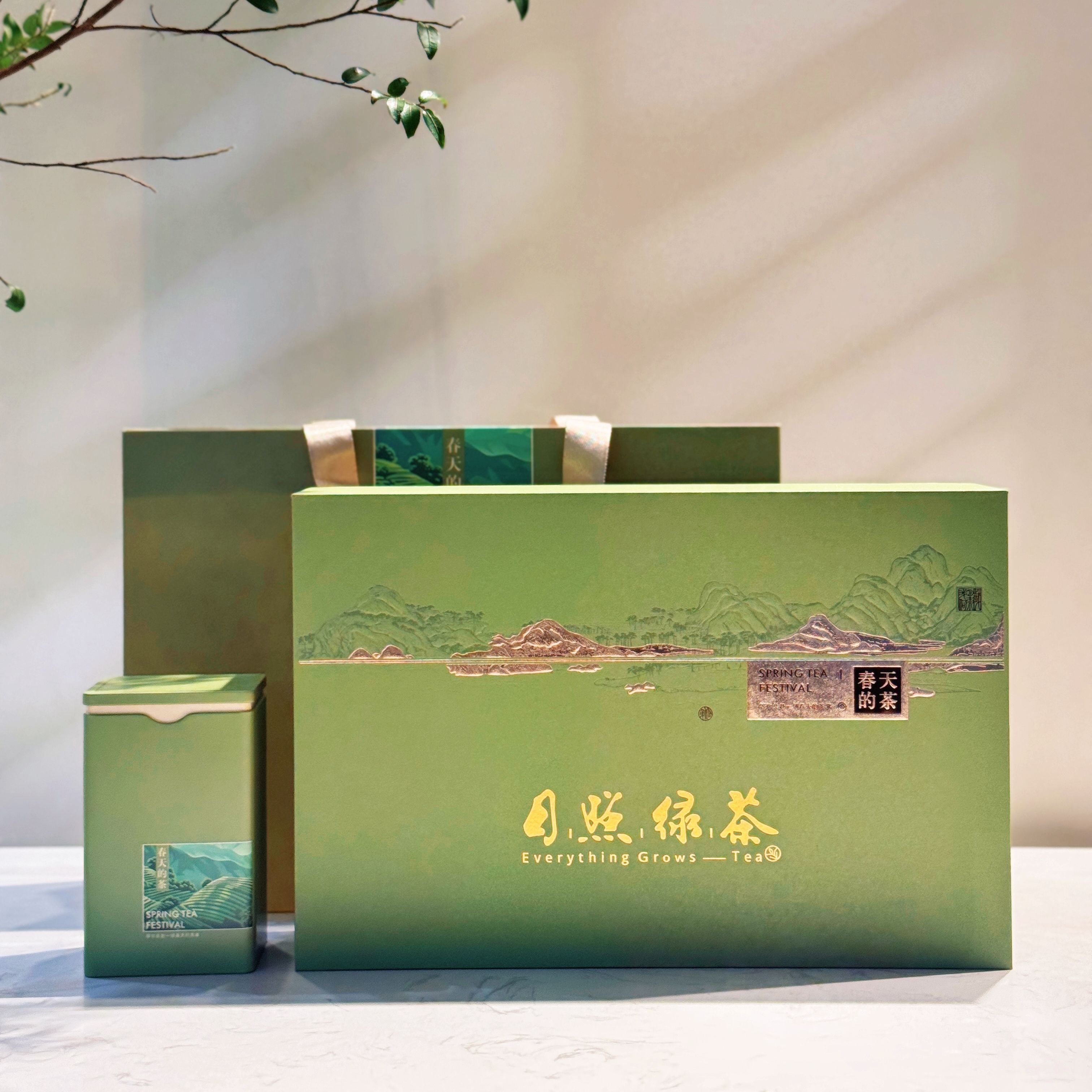 2025新款茶叶包装盒空礼盒日照绿茶半斤一斤装通用包装盒崂山绿茶
