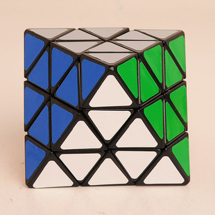 蓝蓝八轴八面魔方 LL转面正八面体魔方 蓝蓝异形魔方 包邮